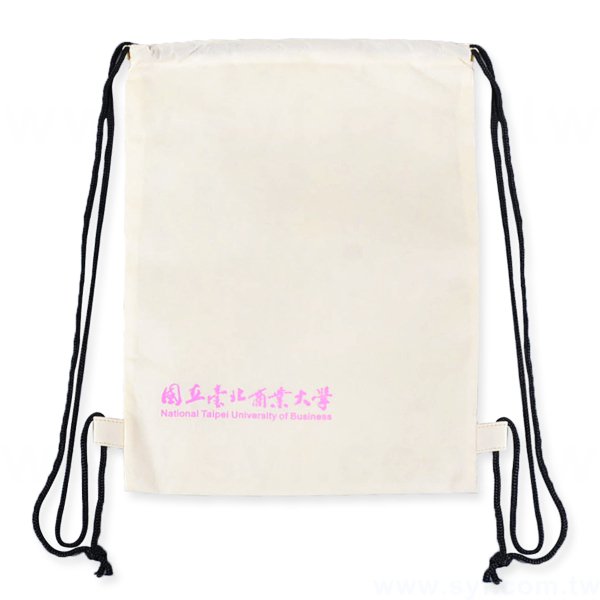 束口袋-單色印刷-不織布材質加背帶後背包-多款材質環保袋