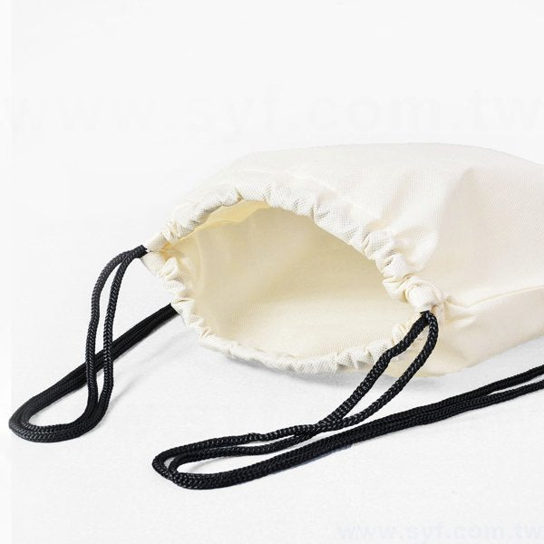 束口袋-單色印刷-不織布材質加背帶後背包-多款材質環保袋