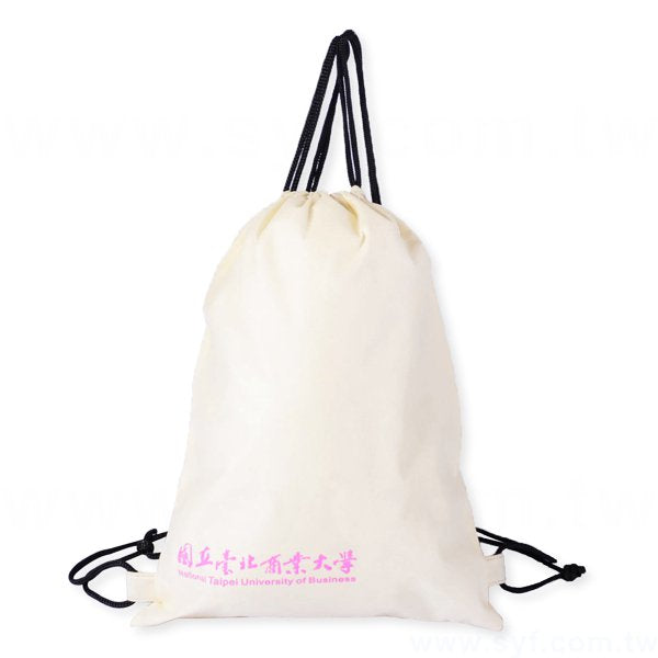 束口袋-單色印刷-不織布材質加背帶後背包-多款材質環保袋