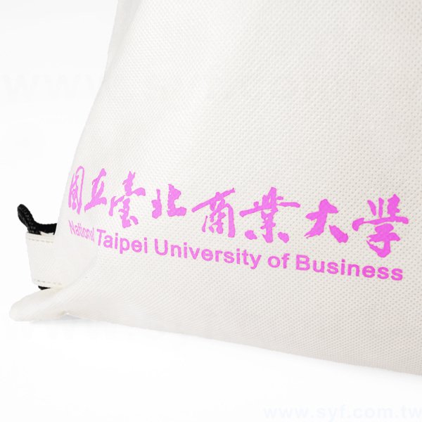 束口袋-單色印刷-不織布材質加背帶後背包-多款材質環保袋