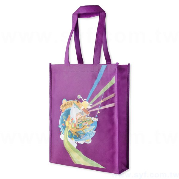 不織布袋-彩色熱轉印-立體購物袋-環保不織布材質-採購訂製環保袋