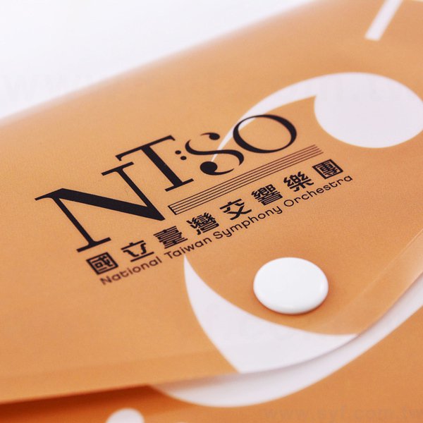 橫式公文袋-PP材質-彩色印刷全白墨-鈕扣封口