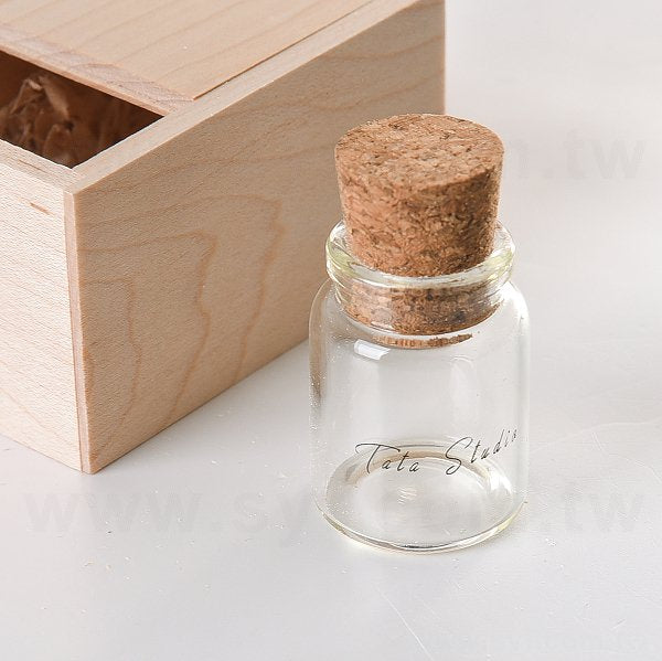 環保隨身碟-木製禮贈品USB-玻璃軟木塞造型隨身碟-客製隨身碟容量-採購訂製印刷推薦禮品