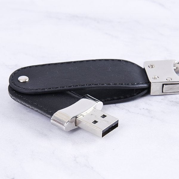 皮製隨身碟-鑰匙圈禮贈品USB-金屬環皮革材質隨身碟-客製隨身碟容量-採購訂製印刷推薦禮品
