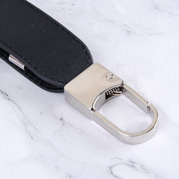皮製隨身碟-鑰匙圈禮贈品USB-金屬環皮革材質隨身碟-客製隨身碟容量-採購訂製印刷推薦禮品