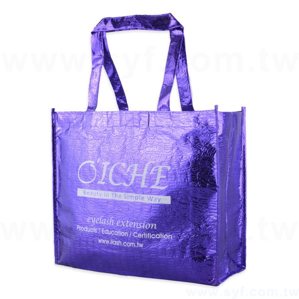 雷射膜立體不織布袋-單色網版印刷-環保不織布材質