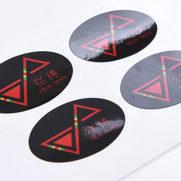 數位橢圓形PVC防水貼紙印刷-彩色貼紙製作-客製化貼紙訂做