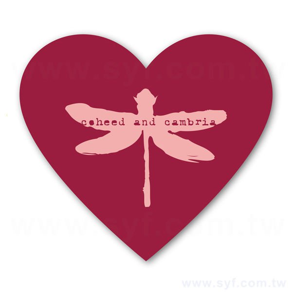 數位心形PVC防水貼紙製作-彩色貼紙印刷-客製結婚喜帖封口貼紙