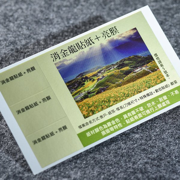 數位橢圓形金屬貼紙製作-彩色貼紙印刷-特殊貼紙銀龍貼紙訂做