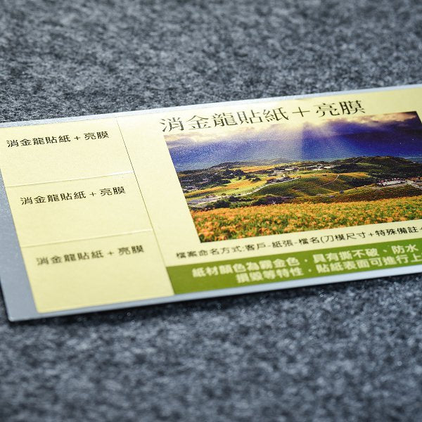 數位橢圓形金屬貼紙製作-彩色貼紙印刷-特殊貼紙銀龍貼紙訂做