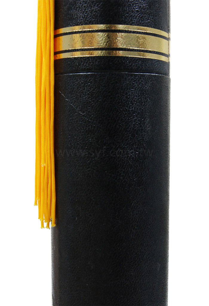 極簡素雅畢業證書筒-黑色柔紋皮證書筒-客製化畢業禮物首選