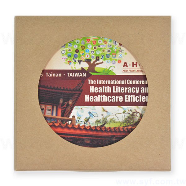 圓形陶瓷杯墊-止滑吸水杯墊-可客製化印刷LOGO