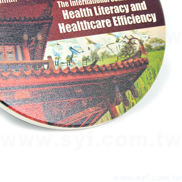 圓形陶瓷杯墊-止滑吸水杯墊-可客製化印刷LOGO