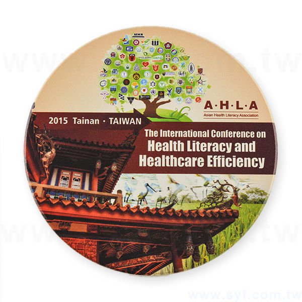 圓形陶瓷杯墊-止滑吸水杯墊-可客製化印刷LOGO