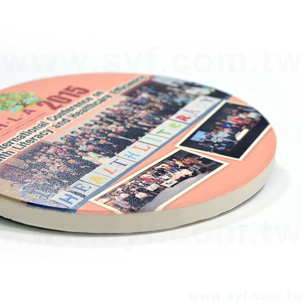 圓形陶瓷杯墊-止滑吸水杯墊-可客製化印刷LOGO