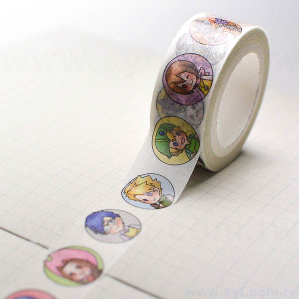 紙膠帶製作-裸裝客製化紙膠帶-彩色印刷-可客製少量紙膠帶印刷