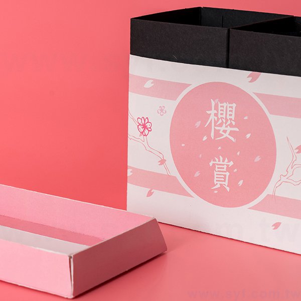 筆筒-䨒膜二格筆筒0.41mm客製化筆座-彩色印刷-辦公收納環保筆筒