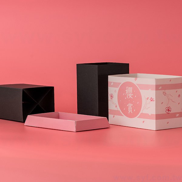 筆筒-䨒膜二格筆筒0.41mm客製化筆座-彩色印刷-辦公收納環保筆筒