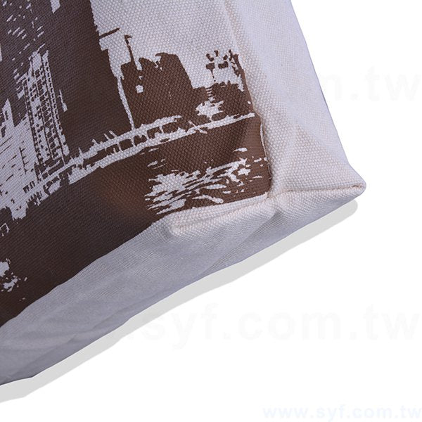 T型帆布袋-雙面三色網版印刷-帆布材質推薦帆布手提袋-批發客製化帆布包