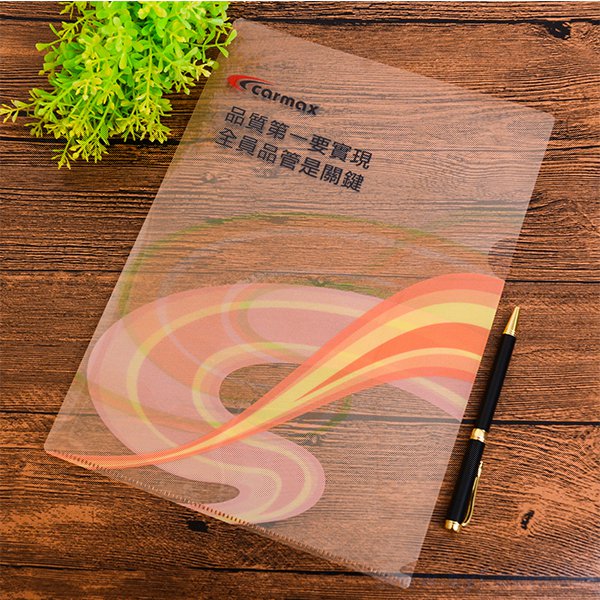 A4單層無白墨L夾