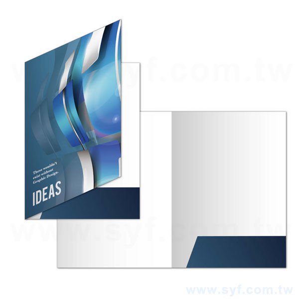 紙資料夾-B款250g/300g/350g-銅西卡-封面可上亮/霧/局部光