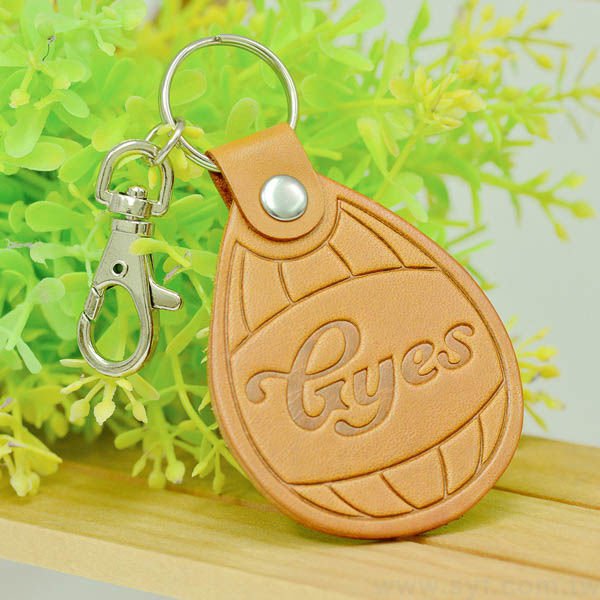 馬鞍牛皮鑰匙圈-三色可選-可客製化烙印LOGO