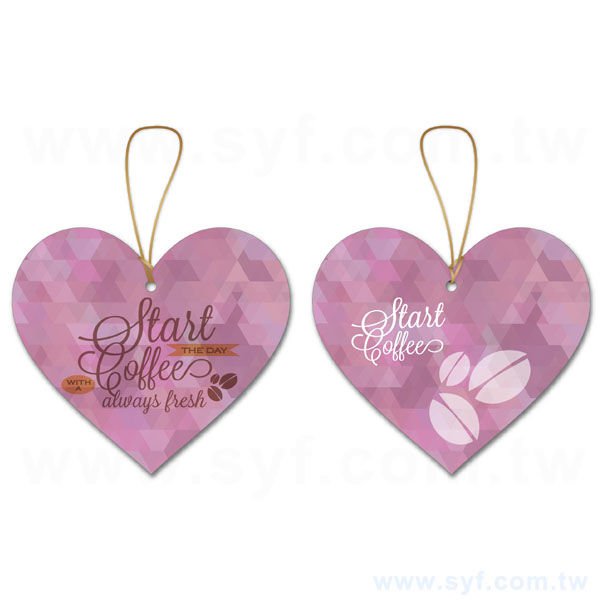 心型6M-造型吊牌印刷-88x99mmx2-行李吊牌製作-客製化吊牌設計