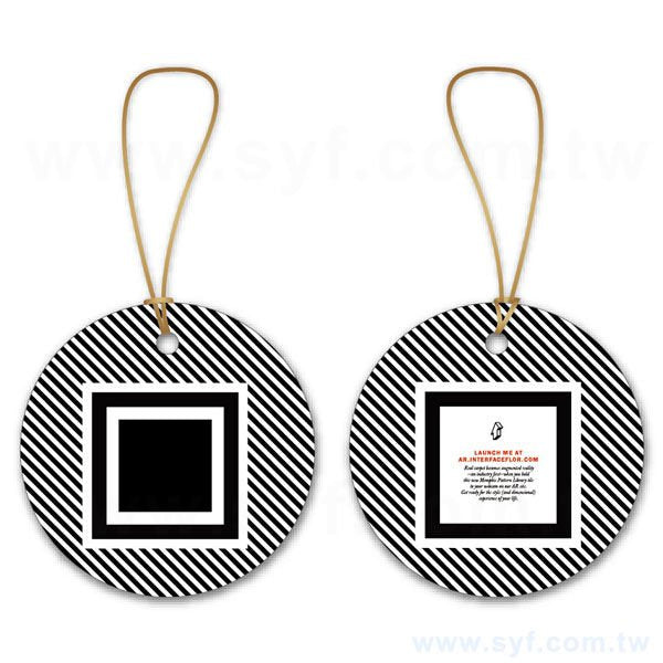 圓型4M-造型吊牌印刷-40x40mmx4-行李吊牌製作-客製化吊牌設計