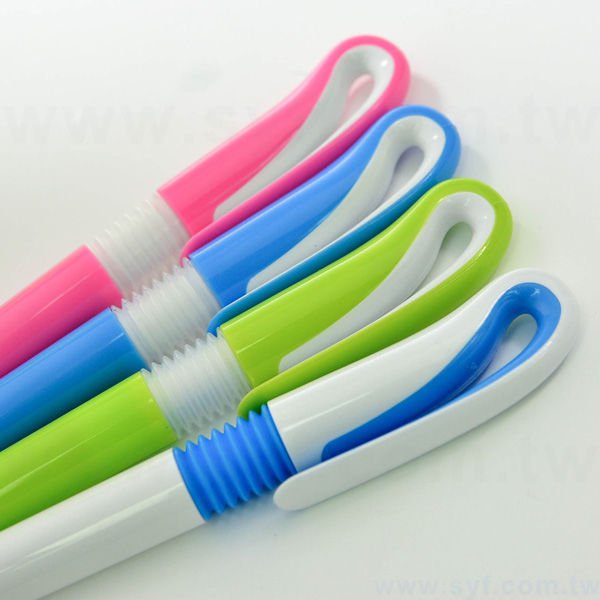 廣告筆-造型環保禮品-單色原子筆-五款筆桿可選-採購客製印刷贈品筆