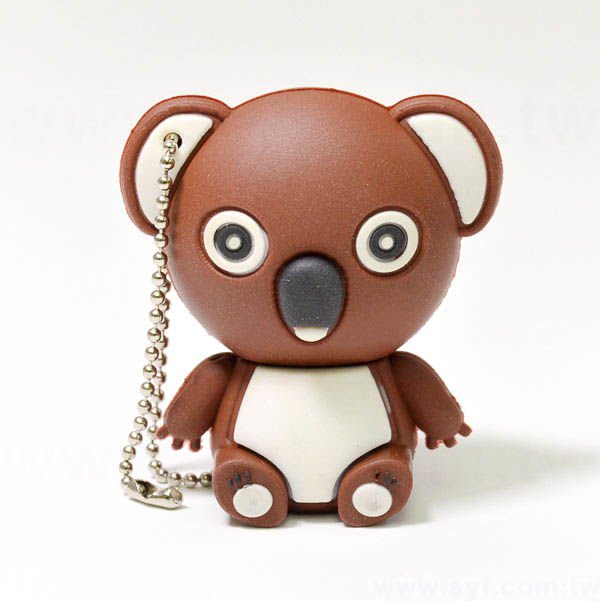 隨身碟-造型USB禮贈品-無尾熊公仔矽膠隨身碟-客製隨身碟容量-採購訂製推薦禮品