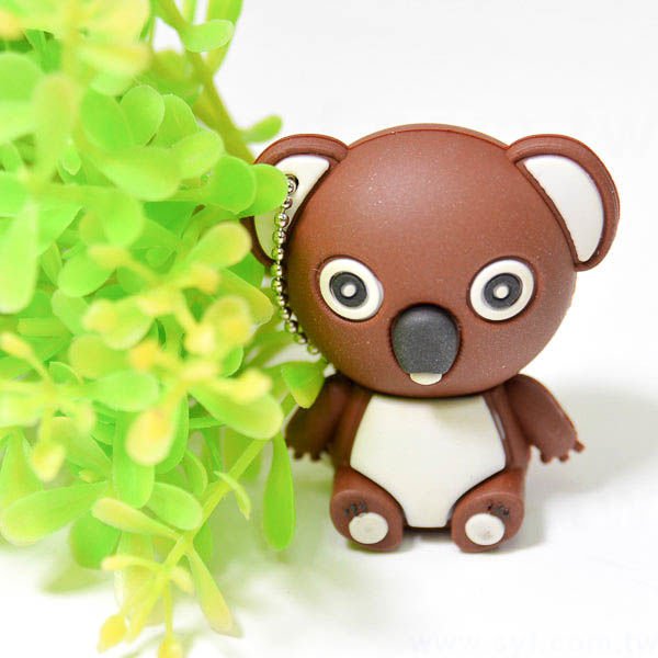 隨身碟-造型USB禮贈品-無尾熊公仔矽膠隨身碟-客製隨身碟容量-採購訂製推薦禮品