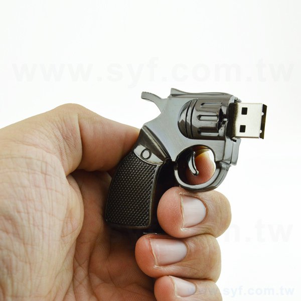 隨身碟-造型文具禮贈品-手槍金屬USB隨身碟-客製隨身碟容量-採購訂製印刷推薦禮品