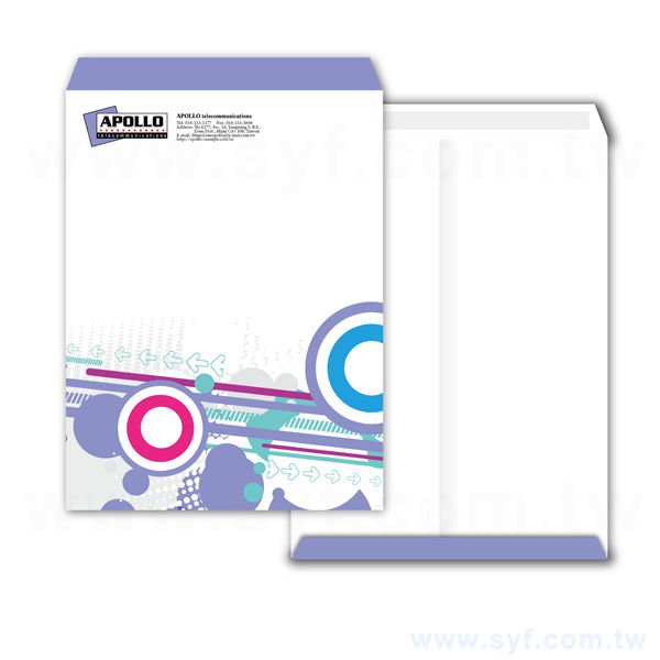 大4K中式雙面膠彩色信封客製化信封製作-多款材質可選-彩色印刷