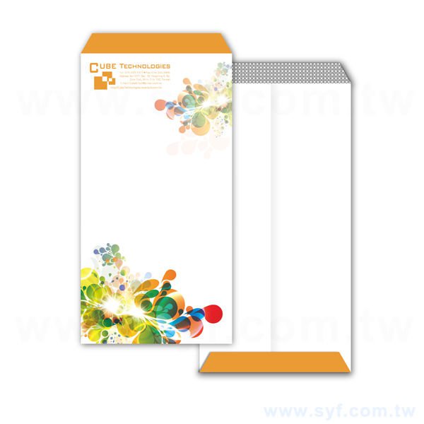 12K中式隱密式信封客製化信封製作-多款材質可選-彩色印刷