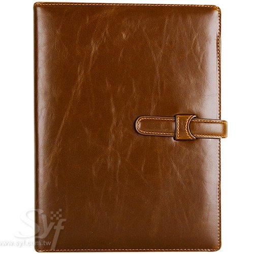 經典瘋馬皮工商日誌-插扣式活頁筆記本-客製化LOGO