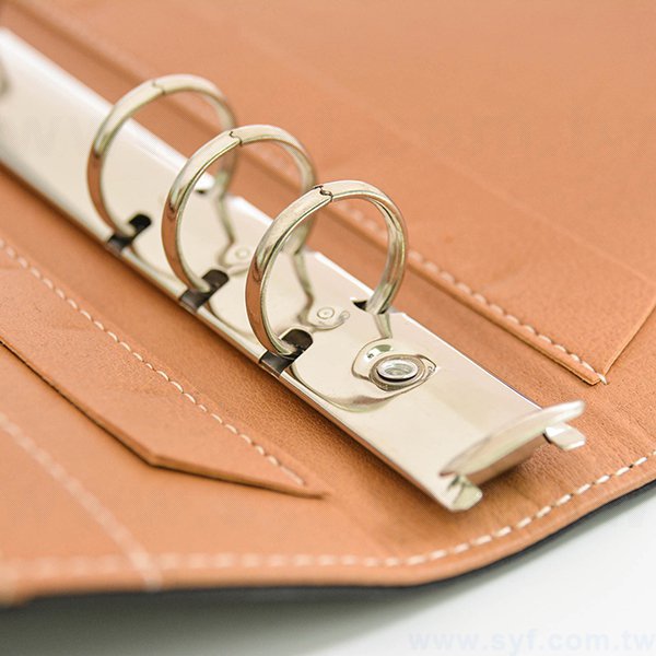 尊爵線條工商日誌-按壓式方扣活頁筆記本-可訂製內頁及客製化加印LOGO