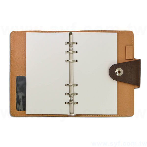 經典簡約工商日誌-按扣式活頁筆記本-可訂製內頁及客製化加印LOGO