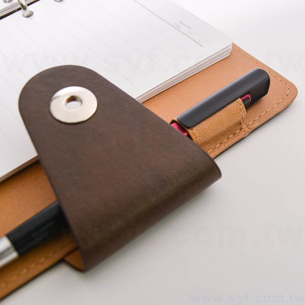 經典簡約工商日誌-按扣式活頁筆記本-可訂製內頁及客製化加印LOGO