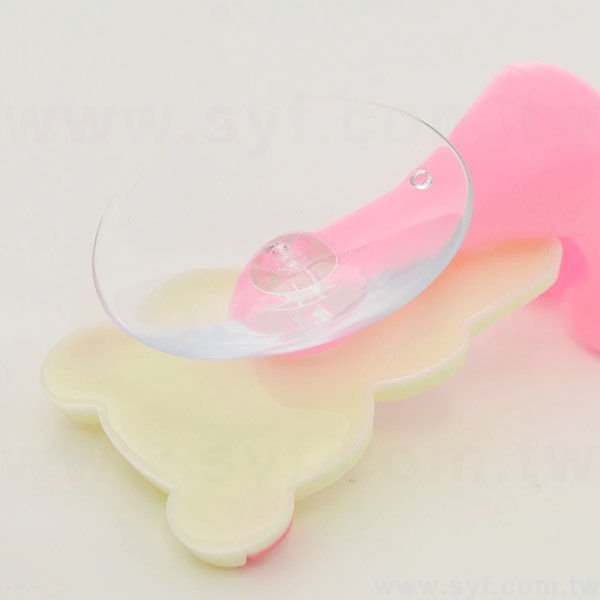 客製軟膠-吸盤牙刷架