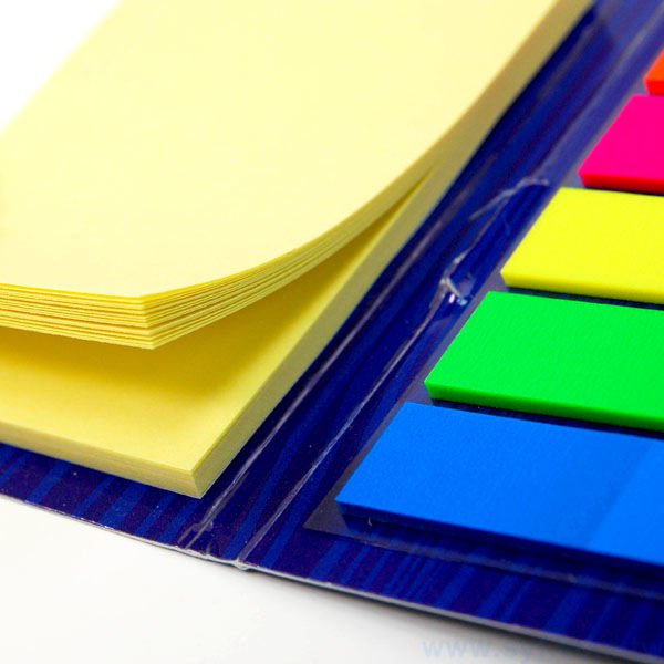 書本式封卡便利貼-二合一N次貼無印刷-封面雙面彩色上亮膜