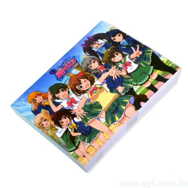 封卡便條紙-內頁50張單面單色印刷-封面單面彩色印刷上亮膜