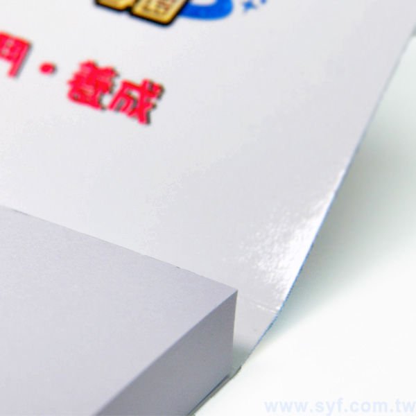 封卡便條紙-內頁50張單面單色印刷-封面單面彩色印刷上亮膜