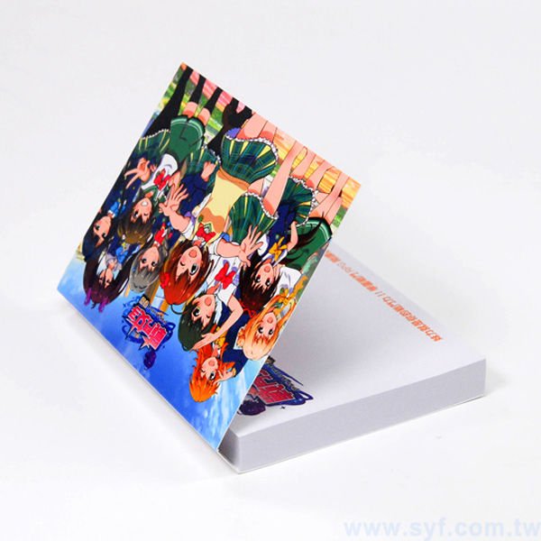 封卡便條紙-內頁50張單面單色印刷-封面單面彩色印刷上亮膜