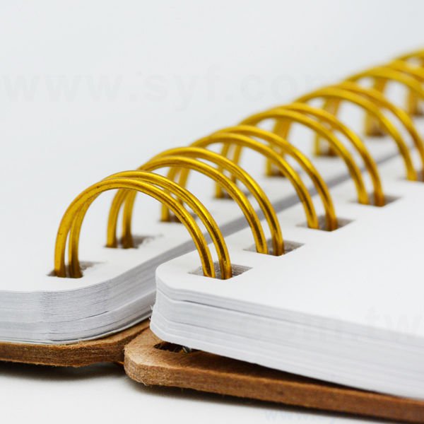 簡約個性牛皮紙環裝筆記本-左翻橫式線圈記事本-可訂製內頁及客製化加印LOGO