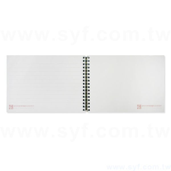個性牛皮紙環裝筆記本-左翻橫式線圈記事本-可訂製內頁及客製化加印LOGO
