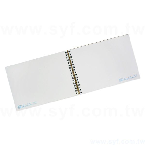 個性時尚牛皮紙環裝筆記本-左翻橫式線圈記事本-可訂製內頁及客製化加印LOGO