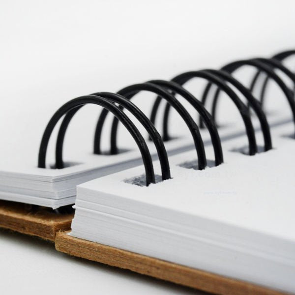 個性時尚牛皮紙環裝筆記本-左翻橫式線圈記事本-可訂製內頁及客製化加印LOGO