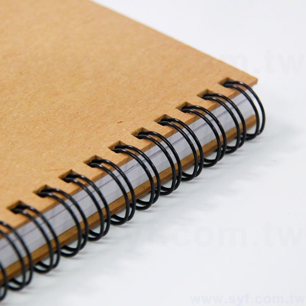 個性時尚牛皮紙環裝筆記本-左翻橫式線圈記事本-可訂製內頁及客製化加印LOGO