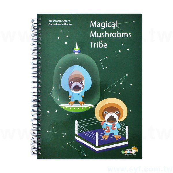 個性環裝筆記本-彩色封面黑線圈記事本-可訂製內頁及客製化加印LOGO