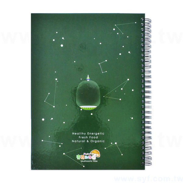 個性環裝筆記本-彩色封面黑線圈記事本-可訂製內頁及客製化加印LOGO